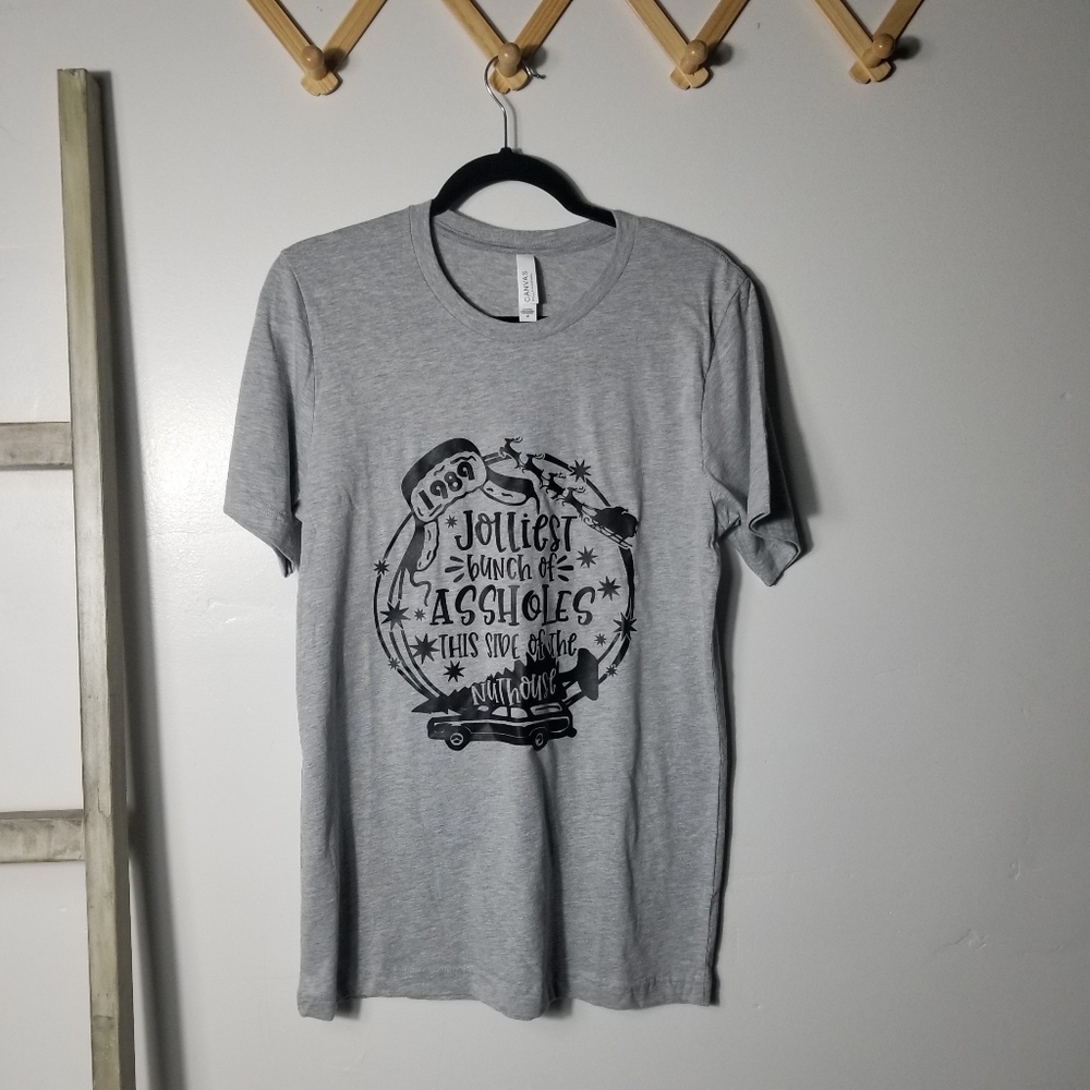 NWOT BELLA CANVAS LIGHT GRAY NATIONAL LAMPOON'S CHRISTMAS VACATION TEE SIZE M